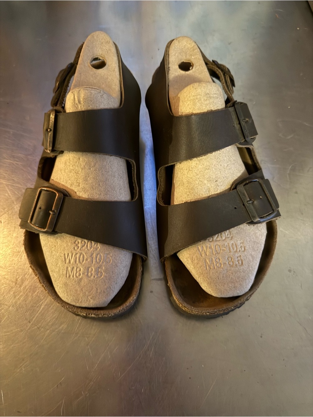 Birkenstock Brown Oiled Leather Milano Style EU42 - Picture 3 of 8